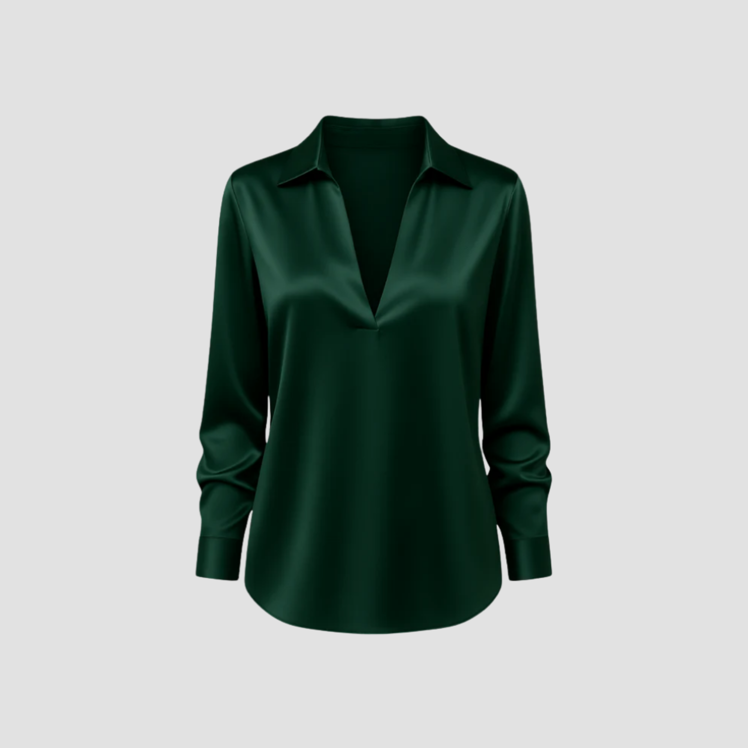 Blusa Elegante con Cuello en V para Mujer