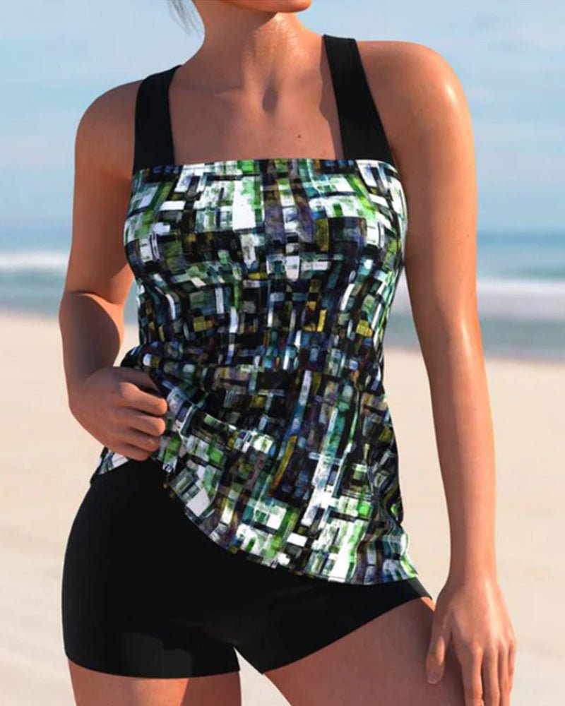 Tankini Estampado Gradiente para Mujer