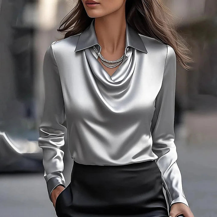 Blusa Elegante con Cuello Colgante para Mujer