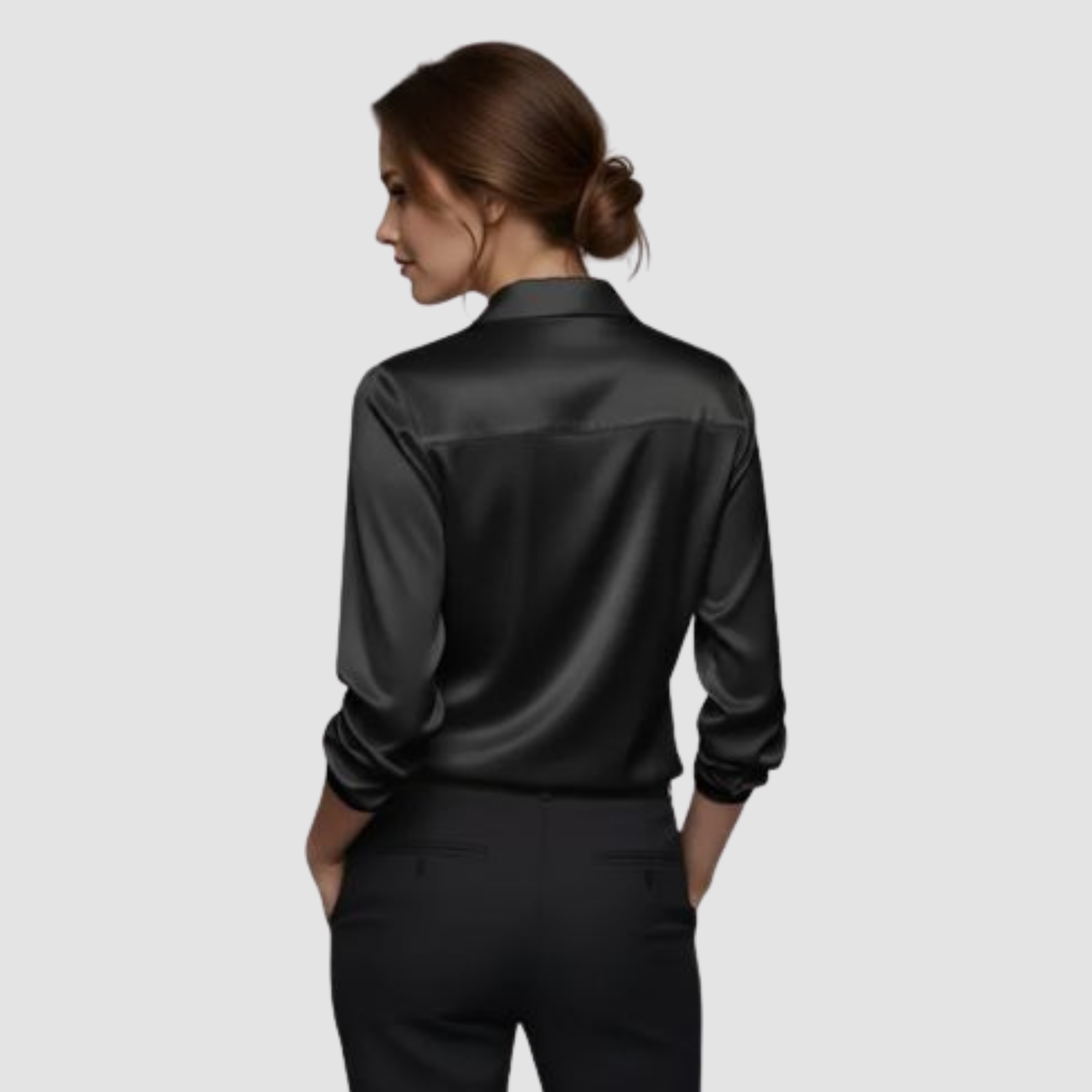Blusa Elegante con Cuello en V para Mujer