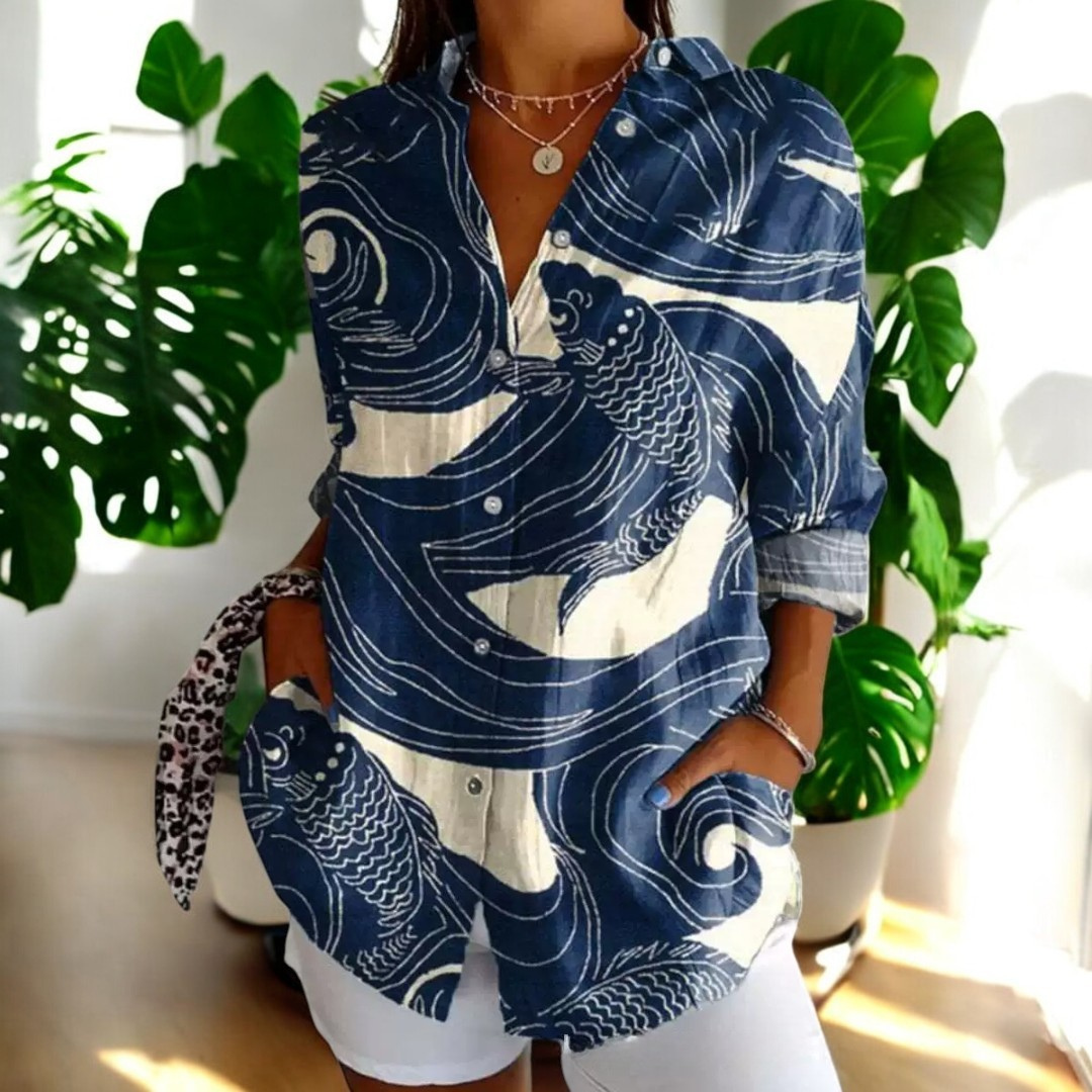 Blusa con estampado floral para mujer