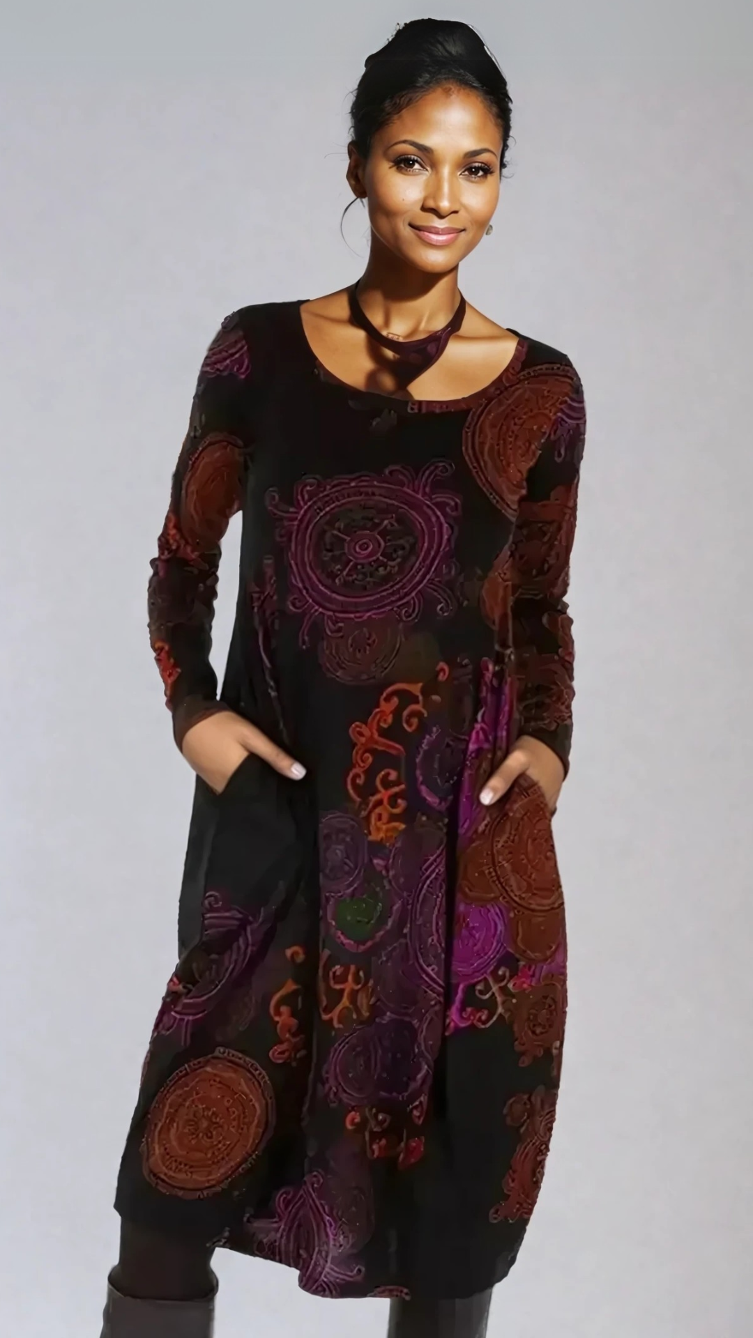 Vestido bohemio midi para Mujeres