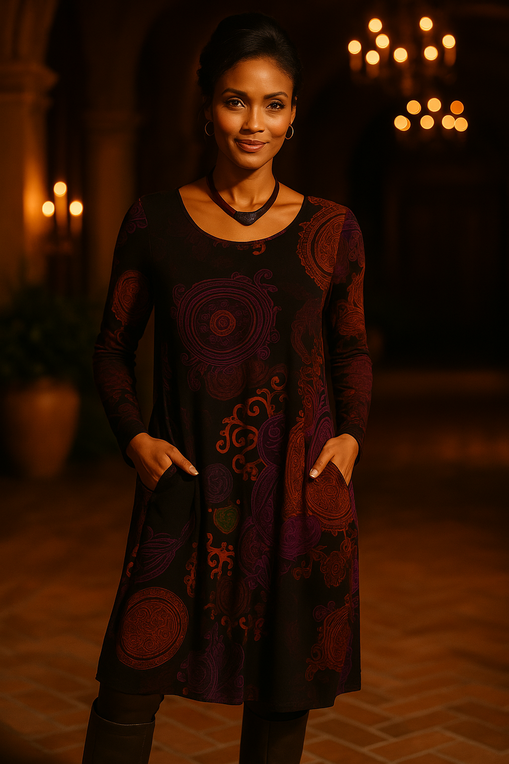 Vestido bohemio midi para Mujeres