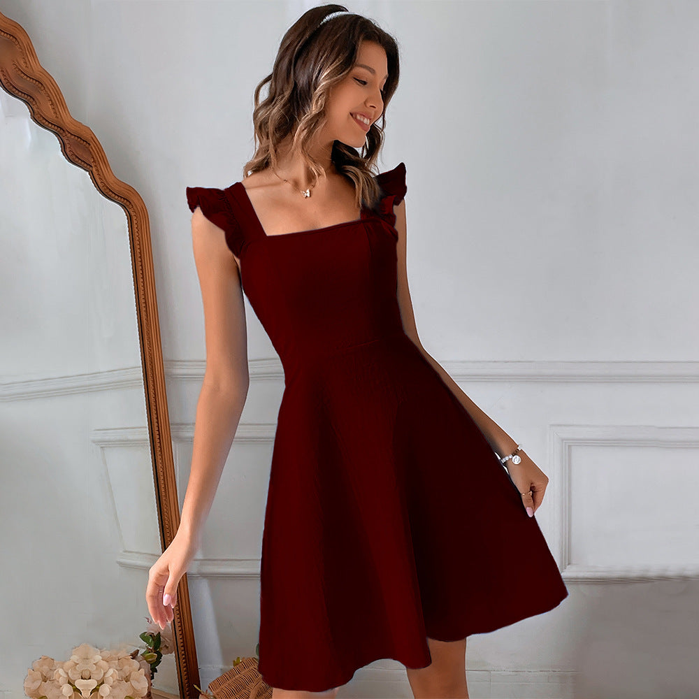 Vestido Mini con Tirantes de Volantes para Mujer