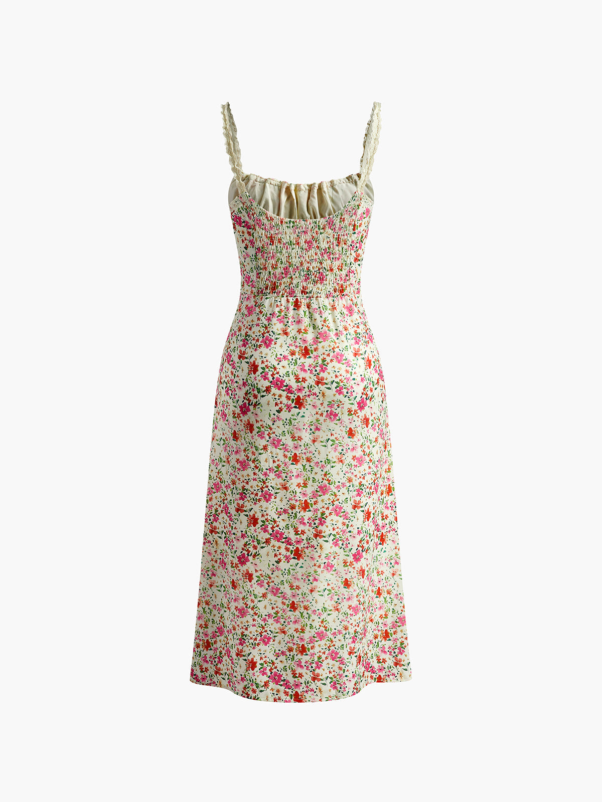 Vestido midi con estampado floral para mujer